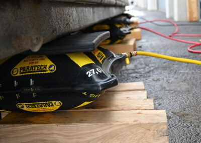 Hebekissen Anwender Last heben Übung Feuerwehr Training Scheureder