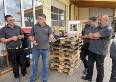 Tür öffnen Theorie Schulung Feuerwehr Einweisung Scheureder Österreich
