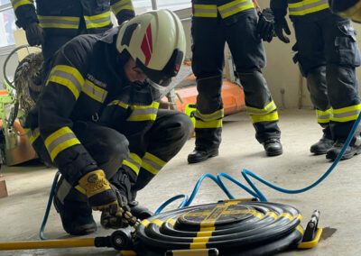 Feuerwehr Team Hebekissen Anwender Aufbau Training