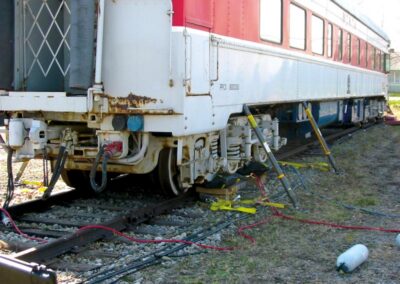 Schwerlast Schienenfahrzeug Abstützen und Sichern Scheureder Schulung