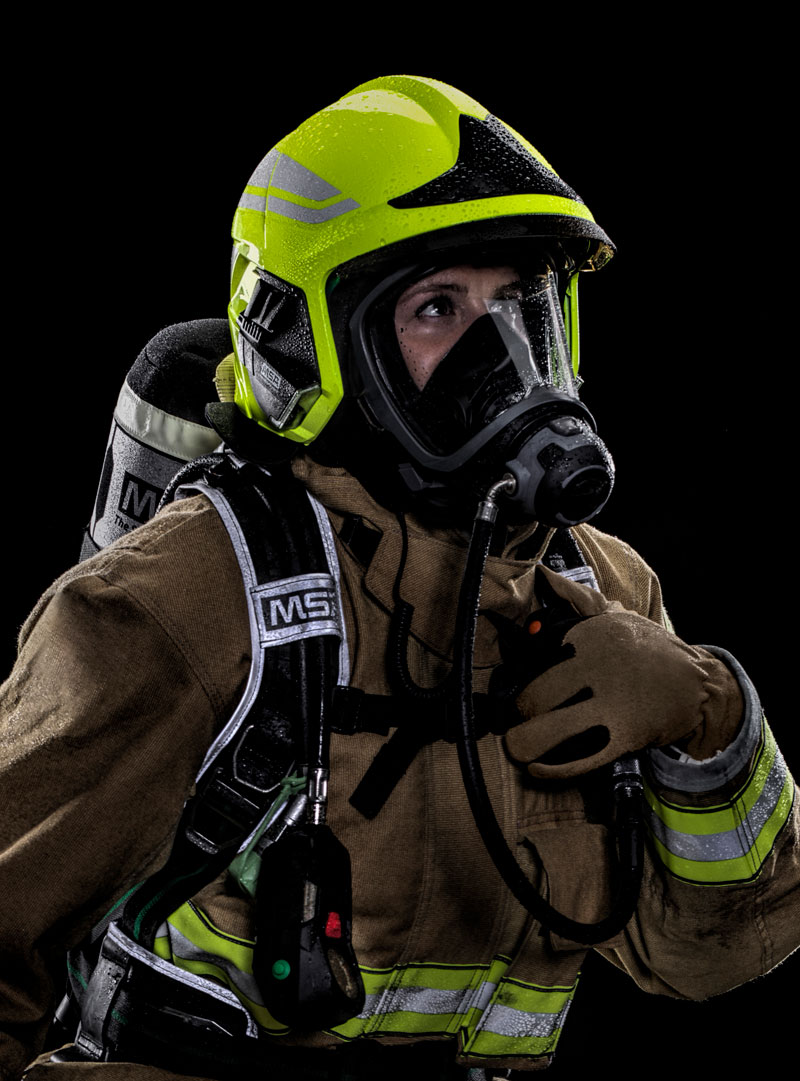 M1-SCBA_Use_C1 MSA Feuerwehrhelm F1XF Reinigung Helmwart Schulung